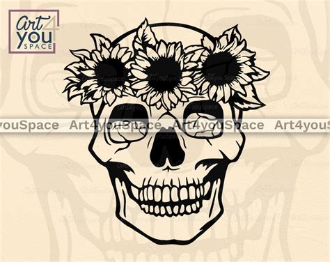 Download 337+ Skeleton Sunflowers for Cricut Machine